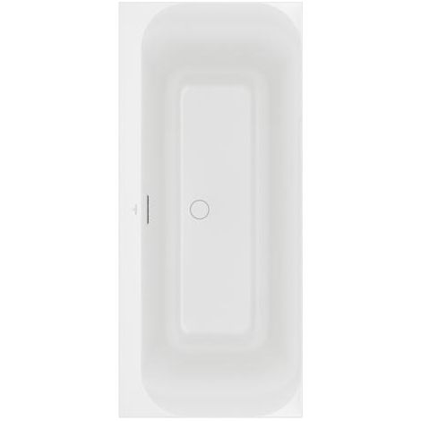 VB Baignoire Loop&Friends 1700x750x470mm CARRÉ Duo Rectangulaire Pierre Blanche