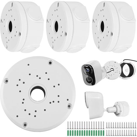 Lot de 4 boîtes de jonction étanches en plastique ABS pour caméra de surveillance Bullet (1/5)