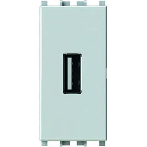 Chargeur USB Encastrable - 2 1 A - 110-230 V - Pour Plaques Modulaires - 1 Module