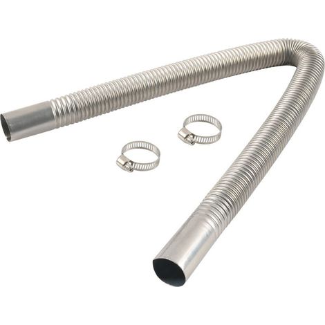 Tuyau d'échappement flexible pour gaz diesel, diamètre intérieur du tuyau d'échappement du chauffage de voiture : 2,5 cm/1 pouce, 60 cm (1/4)