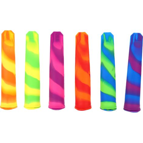 6Pcs/Set Household Multicolored Silicone Ice Cream Mold Maker DIY Kitchen Supplies