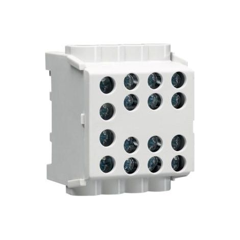 BORNE DE DÉRIVATION DE LIGNE PRINCIPALE 1 PÔLE, IP20, GRISE - BORNIER DE RAIL BORNE À VIS 1 POINT HAGER KH35L8