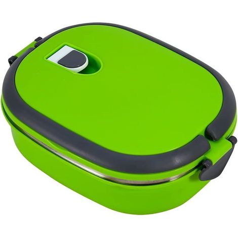 Stainless steel lunch box, thermally insulated, leakproof, keeps meals at temperature