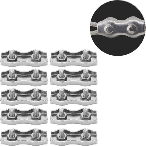 Packung mit 10 einfachen Kabelbindern aus Edelstahl 304 (1/5)