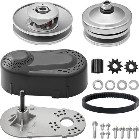 Embrayage d'Entraînement Compatible avec Moteur 2-8 HP, Kit d’Embrayage Haute Résistance 2000 tr/min, avec Roues de Conception Asymétrique et Courroie en Caoutchouc, pour Karting, Mini Moto (1/5)