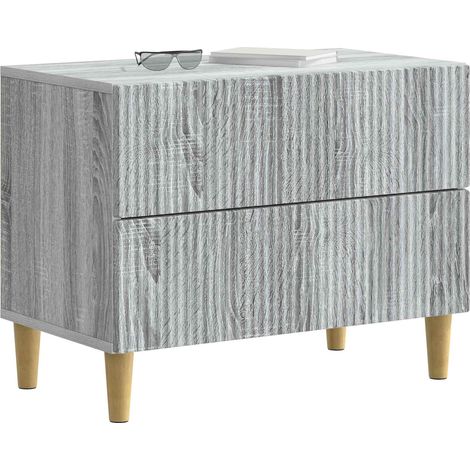 Comodino Armadio da Notte Mobiletto da notte con cassetto Grigio Sonoma 62 x 34,5 x 48 cm (1/5)