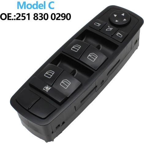 LAN Pour Mercedes Benz W164 interrupteur de lève-vitre Interrupteur principal de lève-vitre électrique 2518300290 (1/4)