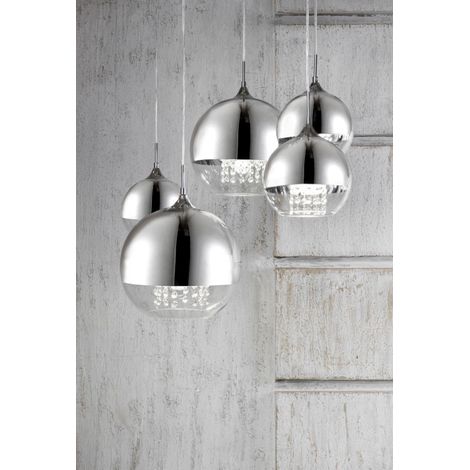 Lampada pendente Pendant in Metallo Fermi Nickel (1/5)