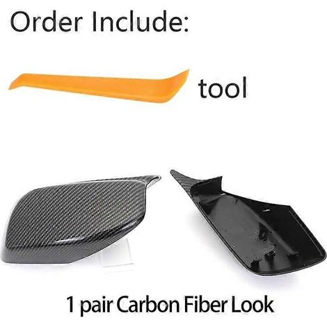 Außenspiegelkappen aus Carbonfaser für BMW 5er (E60, E61, E63, E64, Baujahre 2004–2008) – Carbonfaser-Optik
