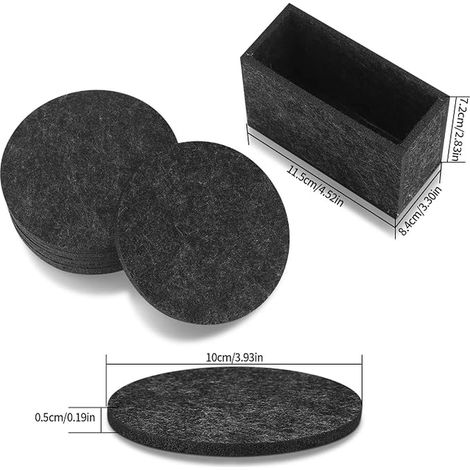 Dessous De Verres en Feutre, Table Cuisine Coaster Set (1/2)