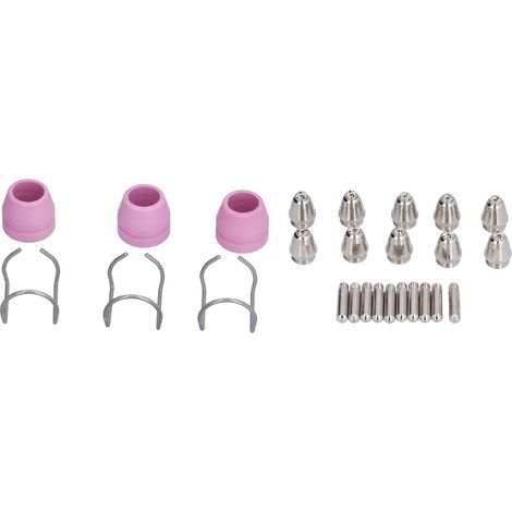Kit de 26 consommables pour torche de découpe plasma : électrode, pointe de contact et buse en céramique pour AG60 SG55 (1/5)
