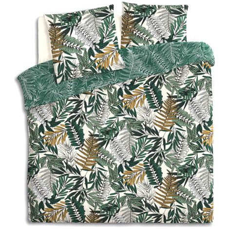 Atmosphera – Ensemble de linge de lit tropical 260x240 cm en coton 100% – Housse de couette avec boutons – Taies d'oreiller 65x65 cm (1/5)