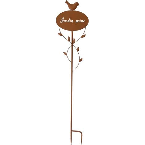 Tuteur Jardin Privé fer rouille 18x100cm (1/3)