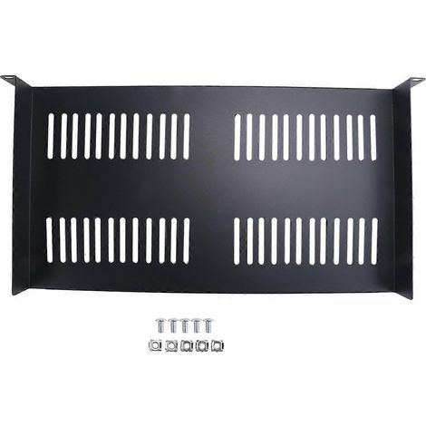 Étagère cantilever ventilée 1U pour montage en rack serveur, compatible avec les baies et armoires réseau 19 pouces. (1/5)