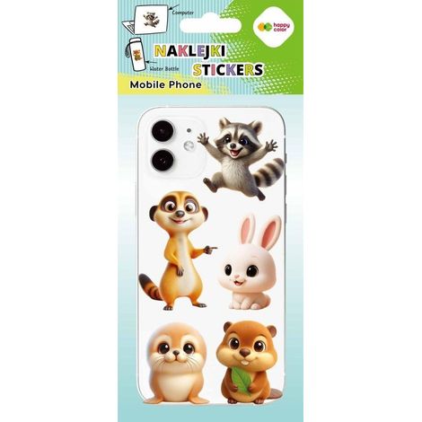 Stickers mobiles animaux mignons 90x205 couleurs joyeuses