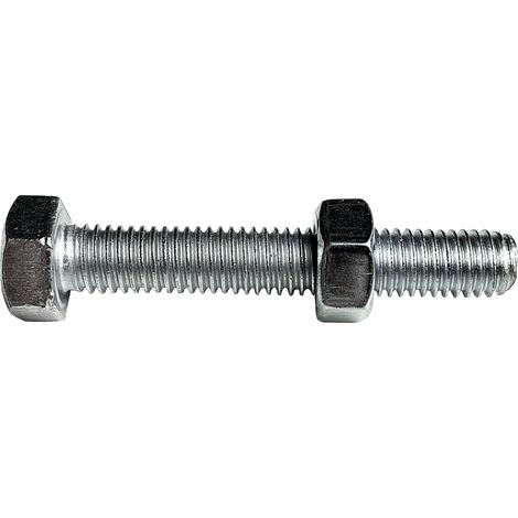 Boulon tête hexagonale Viswood finition zinguée Ø10 x 50 mm (lot de 3)