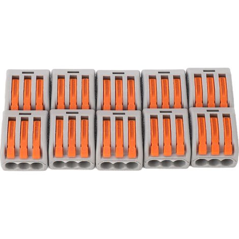 Kit de 10 connecteurs à levier pour fils électriques, outil compact de déconnexion rapide pour épissure. (1/5)