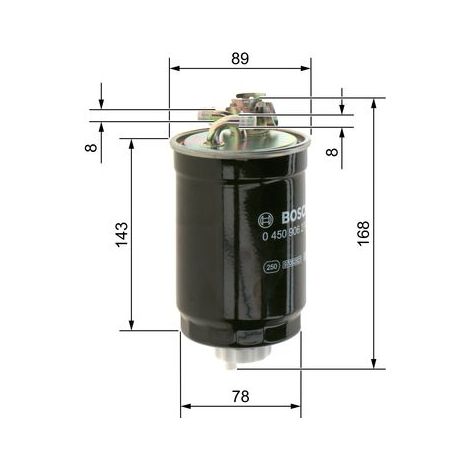 Filtre conduite de carburant - 0450906274 - BOSCH (1/5)