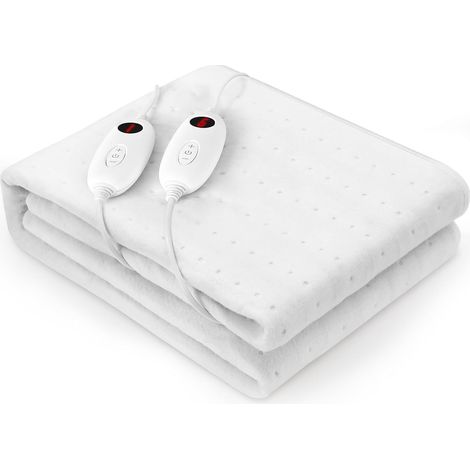 Surmatelas Chauffant 2 Places, 100W, 187x139 cm, 6 Température & 2 Télécommande, D'arrêt Automatique et Protection Contre la Surchauffe, Lavable en Machine, sous-Couverture Électrique (1/5)