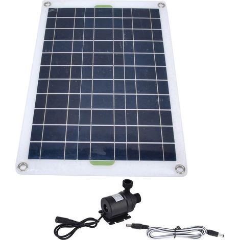 Bürstenlose 12-V-Gleichstrom-Solarpumpe, leiser Dauerbetrieb, 4-Einlassdüse, Komplettset (ohne Batterie) (1/5)