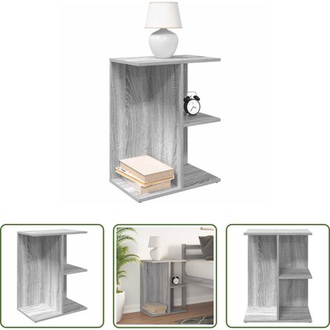 Holzwerkstoff - Nachttisch Grau Sonoma 46,5x29x61 cm Holzwerkstoff (1/5)