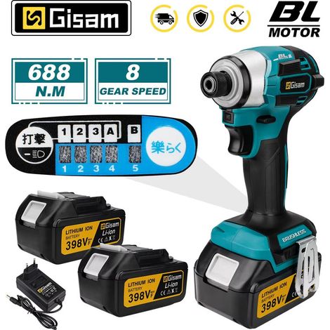 Makita – Tournevis à percussion sans fil brushless 688 N·m, 1/4", compatible batterie 18V LXT (1/5)