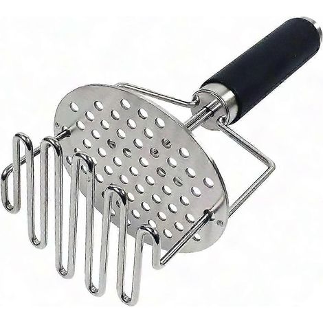 Multifunktionaler Kartoffelstampfer aus Edelstahl mit komfortablen, rutschfesten Griffen – Robuste Gemüse- und Obstpresse für Profiküchen (1/5)