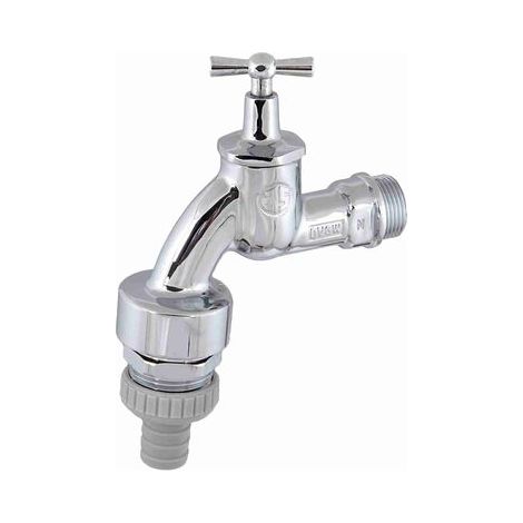 VANNE D'ÉGOUTTEMENT JS AVEC RB, RV, SV MANETTE-OT, NOIR, 3/4", CHROMÉ POLI, DVGW (1/3)