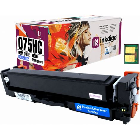 Toner Inkdigo 075HC compatibile con Canon imageCLASS LBP-646Cdw, certificato TÜV. (1/5)