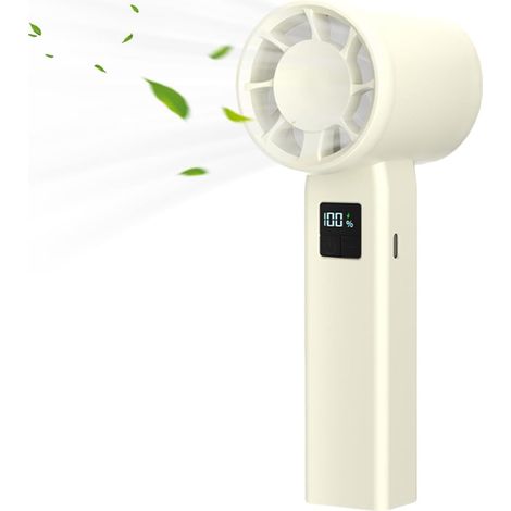 Ventilateur Rafraîchissant à Glace - Ventilateur Transportable Haute Vitesse,Mini Ventilateur Avec Affichage De Vitesse Silencieux Pour Bureau Salle De Sport Chantier Voyage Domicile (1/5)