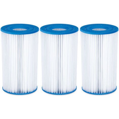 3er-Pack Summer Waves Filterkartuschen für Poolklimaanlagen – Blau