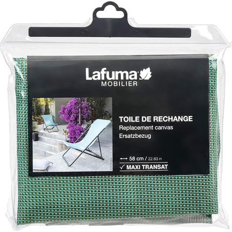 Lafuma Mobilier Tela Batyline per sedia a sdraio Maxi Transat, Larghezza: 62 cm, Colore: clorofilla, LFM2655-9266 (1/5)