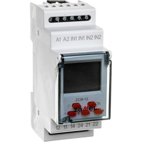 Temporizador digital 16A semanal de dos canales ZCM12 EXT10000152