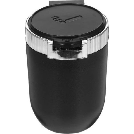 Car ashtray with lid, car parts, portable ashtray with lid, ABS, silver. (1/5)