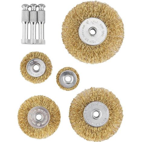 Spazzole metalliche graphite filo ondulato ottone 25 a 75 mm