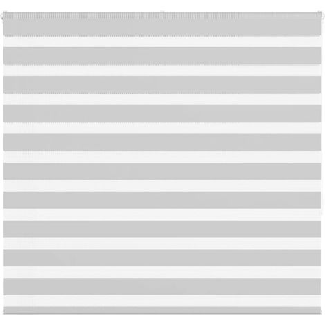 Doppelrollo Hellgrau 160x150 cm Stoffbreite 155,9 cm Polyester