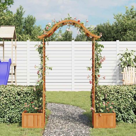 Tonnelle Barnum de Jardin, Pavillon, Pergola, Tente de jardin, avec jardinière Bois pin massif OIB3514E (1/5)