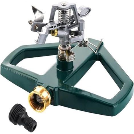 360° Rotating Garden Sprinkler, Pulse Lawn Sprinkler, Automatic Sprinkler with Metal Base, Adjustable Automatic Watering System, Coverage Up to 520 m² for Yard Irrigation (1/5)