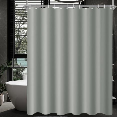 Duschvorhang 180x200cm Grau Wasserabweisend Antischimmel Polyester Stoff (1/5)