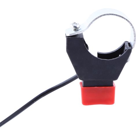 Interrupteur d'arrêt moteur carré à point rouge de 22 mm pour moto, avec câblage. (1/5)