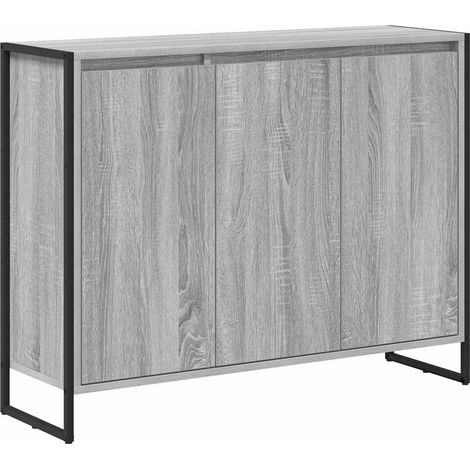 Maison Exclusive - Mobile laterale Grigio Sonoma 96,5 x 30 x 75 cm
