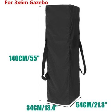 Sac transport tonnelle jardin - 1 pièce, 140x34x54cm, 210D, résistant - Convient pour tonnelle pliante, tente gazebo Étiquette (1/5)