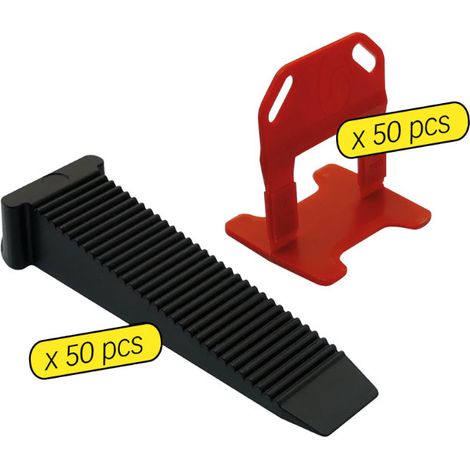 Sachet 50 croisillons 2 mm autonivelants + cales - MEJIX - 180098
