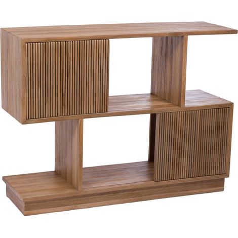 Amadeus - Console à portes coulissantes en teck L116 cm Calopsite (1/2)