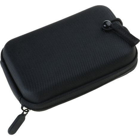 Étui rigide pour télémètre de golf avec mousqueton et clip ceinture.