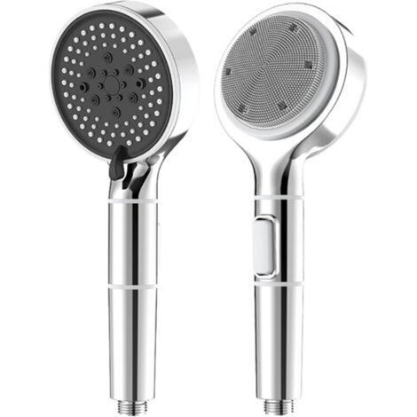 Pommeau de Douche Anti Calcaire avec Filtre Économiseur d'Eau Haute Pression, Filtre Coton PP Remplaçable