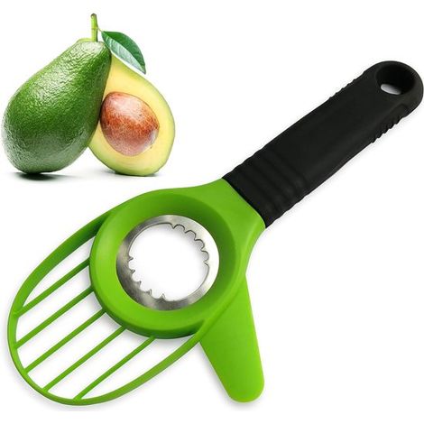Herramienta para cortar aguacates, Cortador de aguacates 3 en 1, Deshuesador de aguacates kiwi para quitar fácilmente el hueso (1/5)
