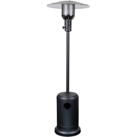 Chauffage Terrasse Gaz - 10kW - Ø705x2200mm - Noir - Roues - Saro