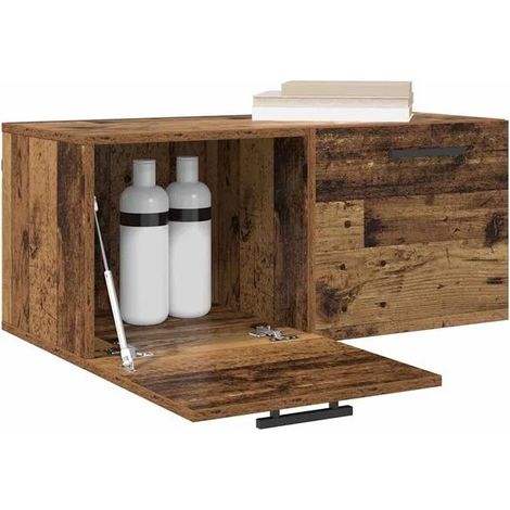 Étagère Murale de Rangement 80 x 36,5 x 35 cm en Bois d'Ingénierie Style Vintage Rustique (1/5)
