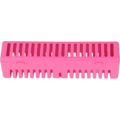 Boîte d'autoclave pour instruments dentaires, boîte dentaire en plastique, conteneur de nettoyage d'instruments médicaux rose (1/5)